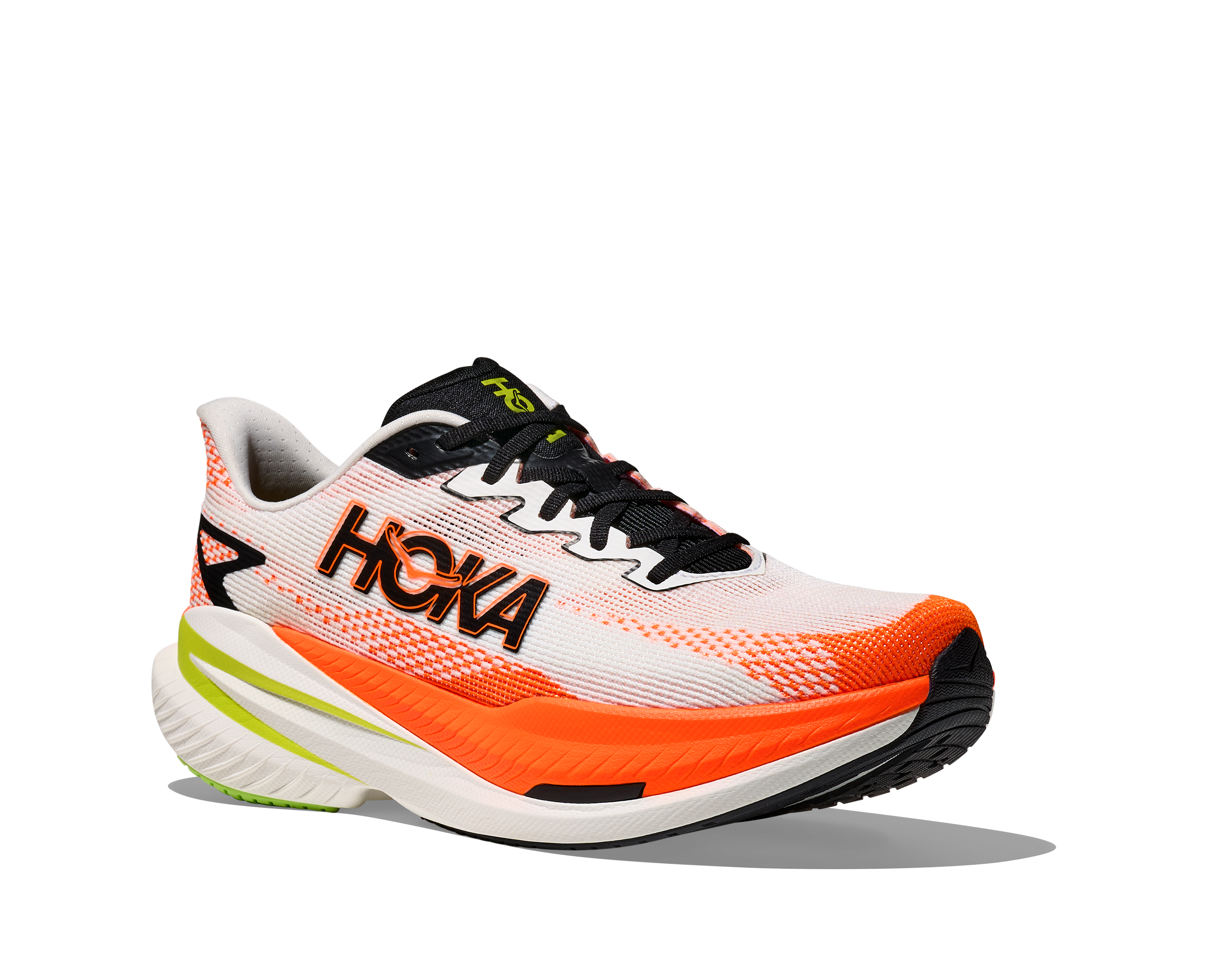Hoka Mach X 3 - White / Neon Tangerine — photo 3