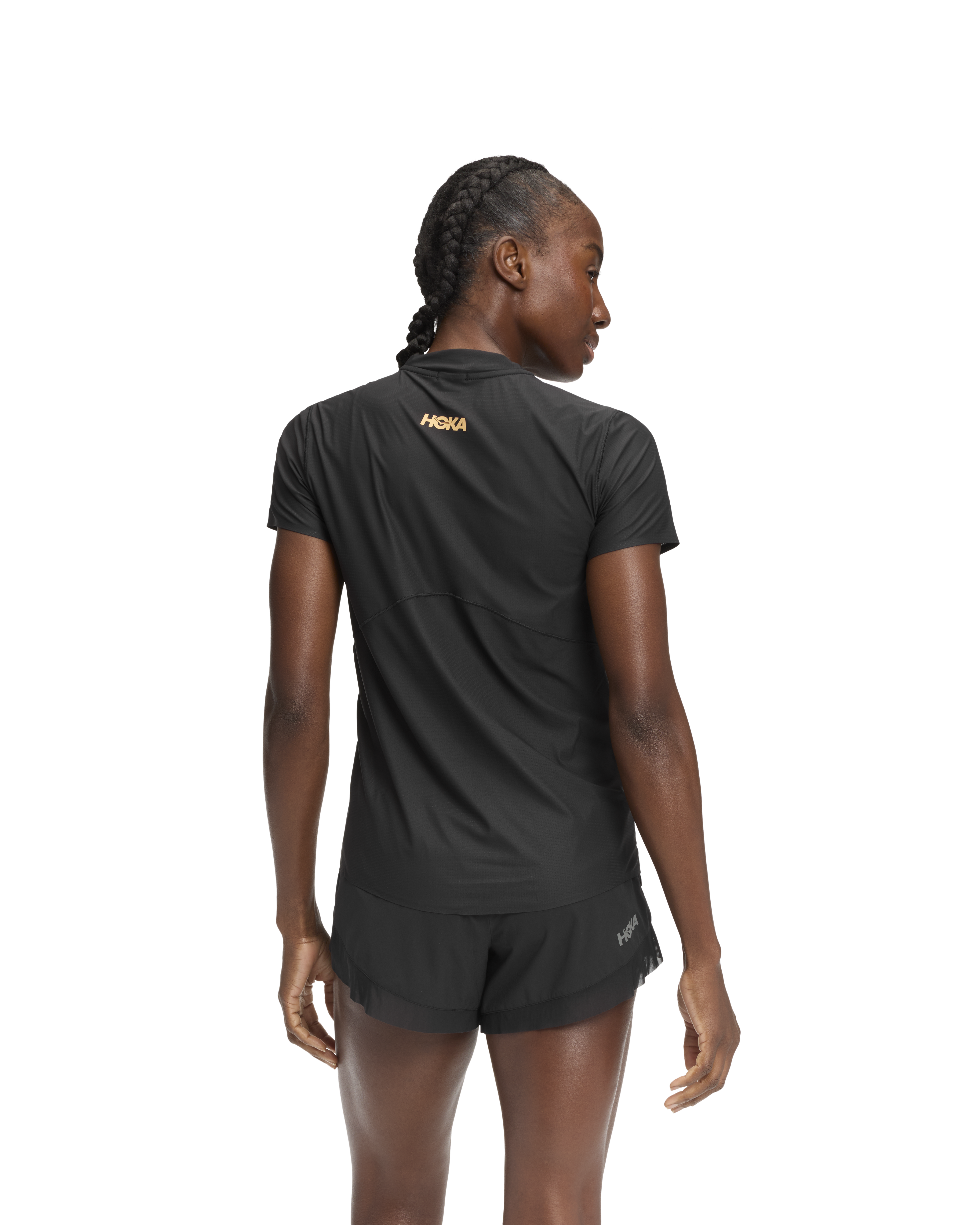 Hoka Camiseta de manga corta Airolite 2.0 - Black / Gold — photo 4
