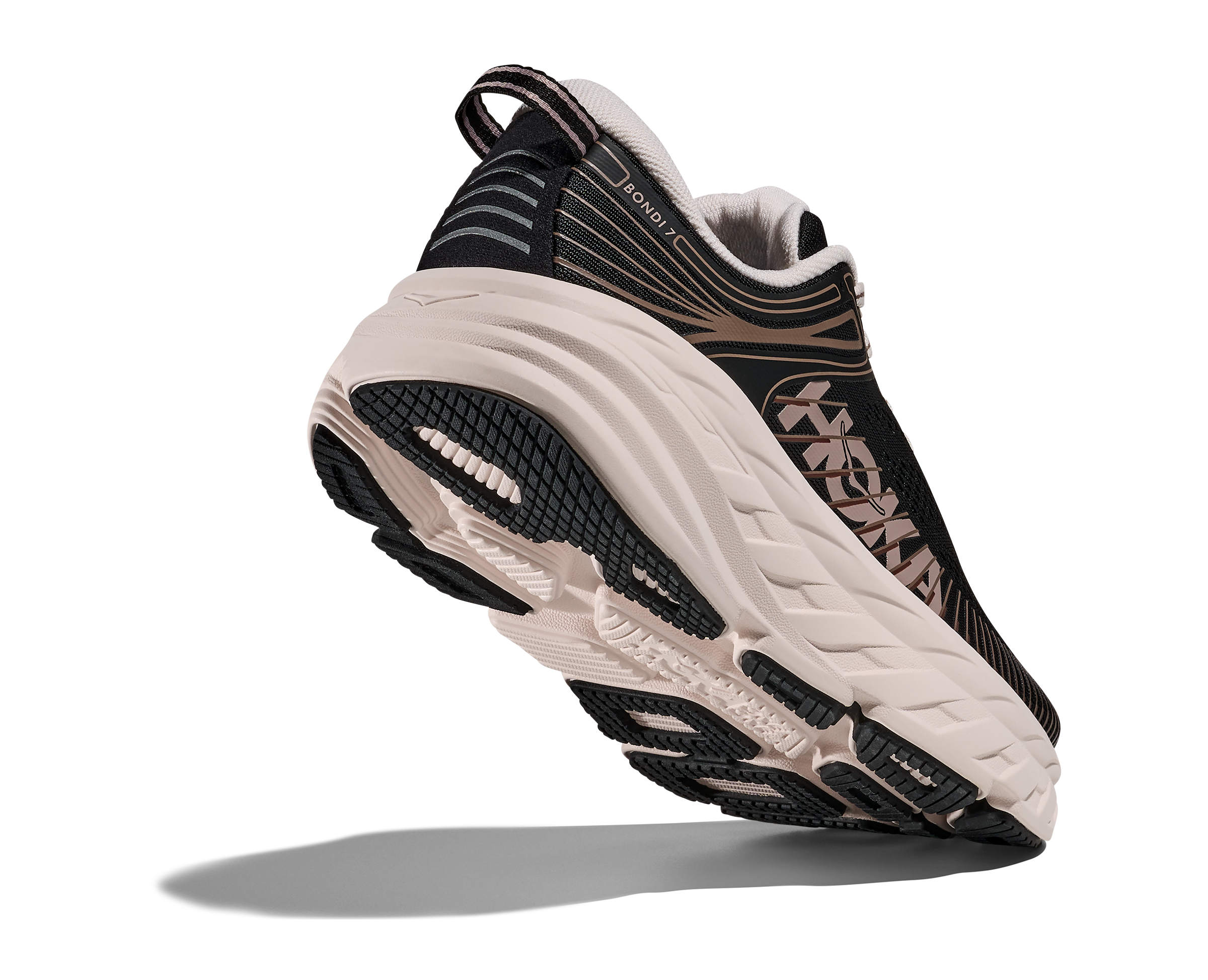 Hoka Bondi 7 - Black / Rose Cream — photo 5