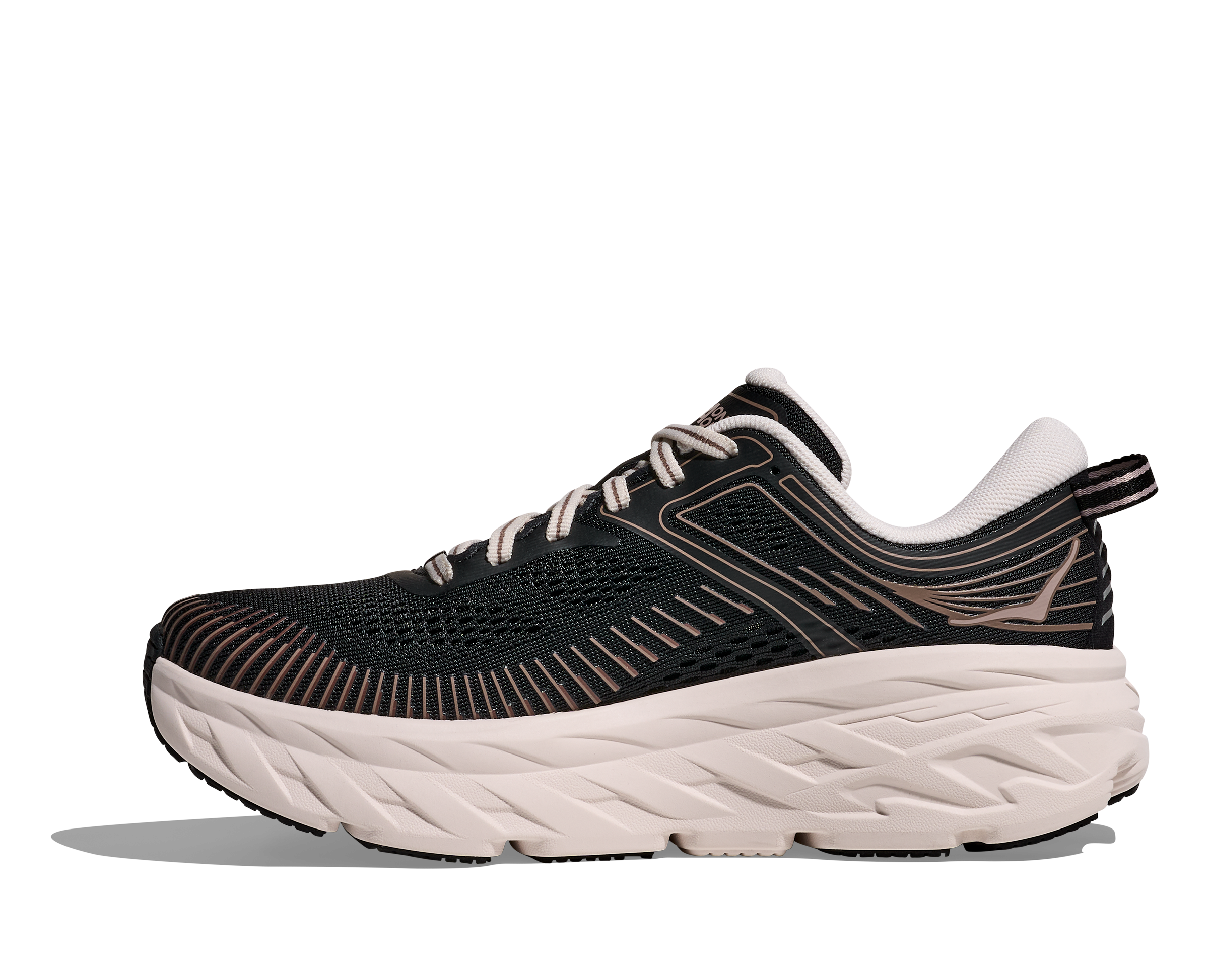 Hoka Bondi 7 - Black / Rose Cream