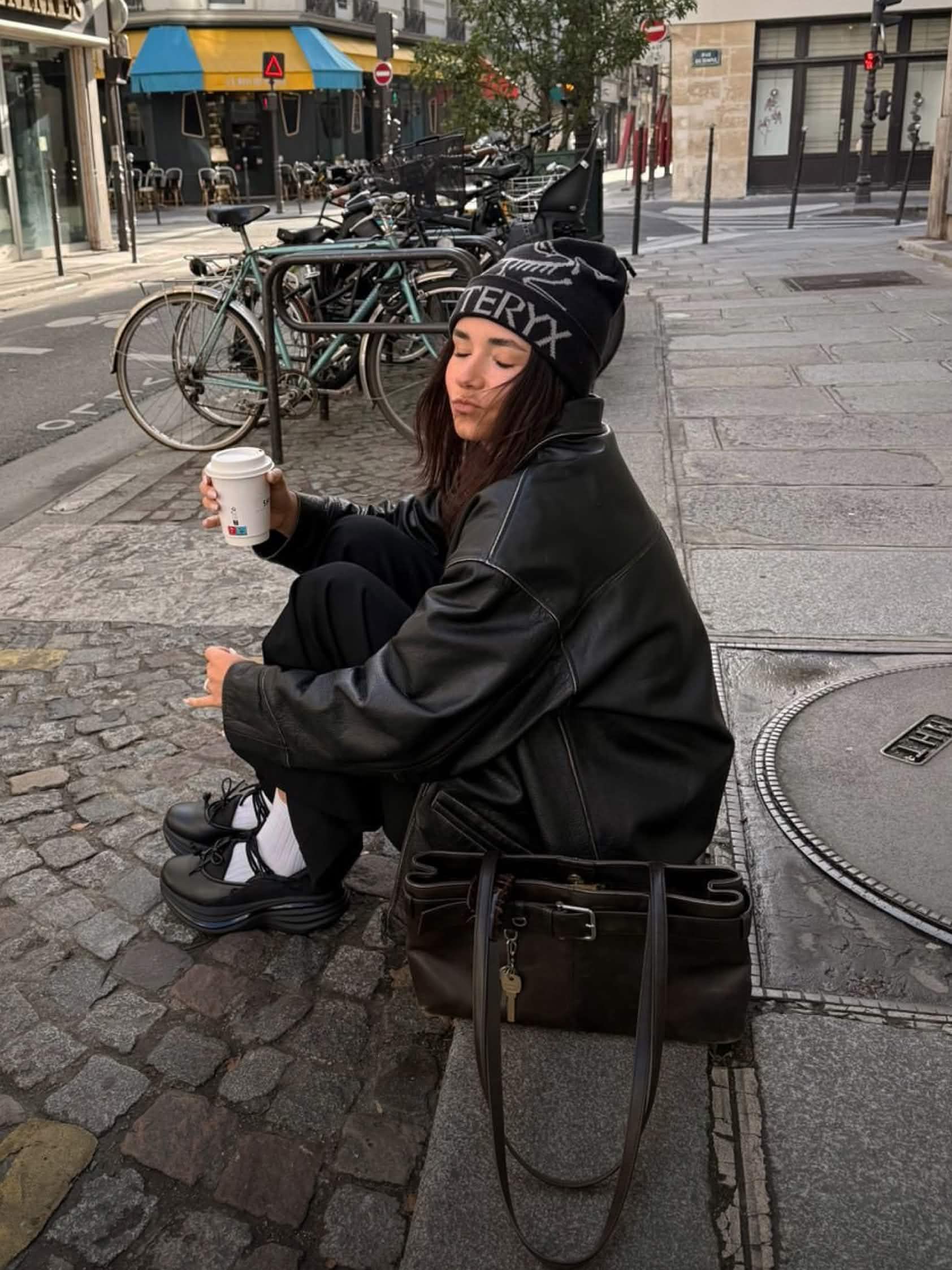 User-generated image showing @sowka_o posing in the HOKA Bondi Mary Jane.