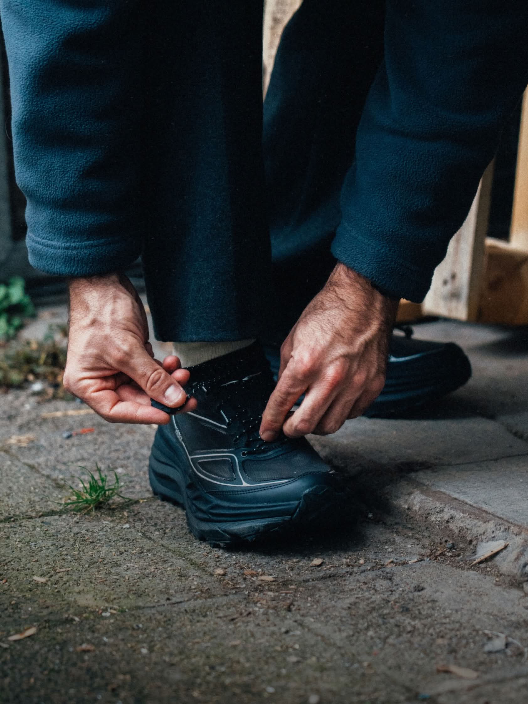 User-generated image showing @chrisflanell posing in the HOKA Stinson One7.