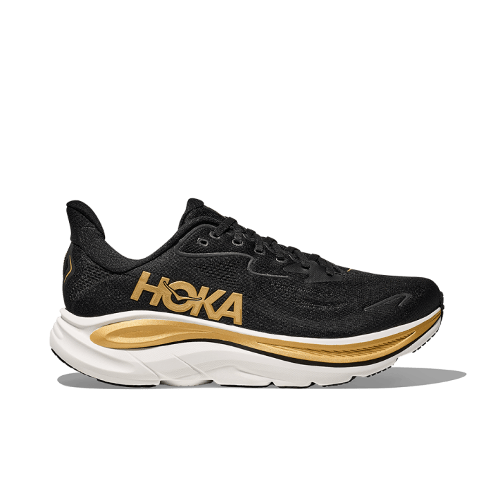 A product shot showing the HOKA Clifton 10.