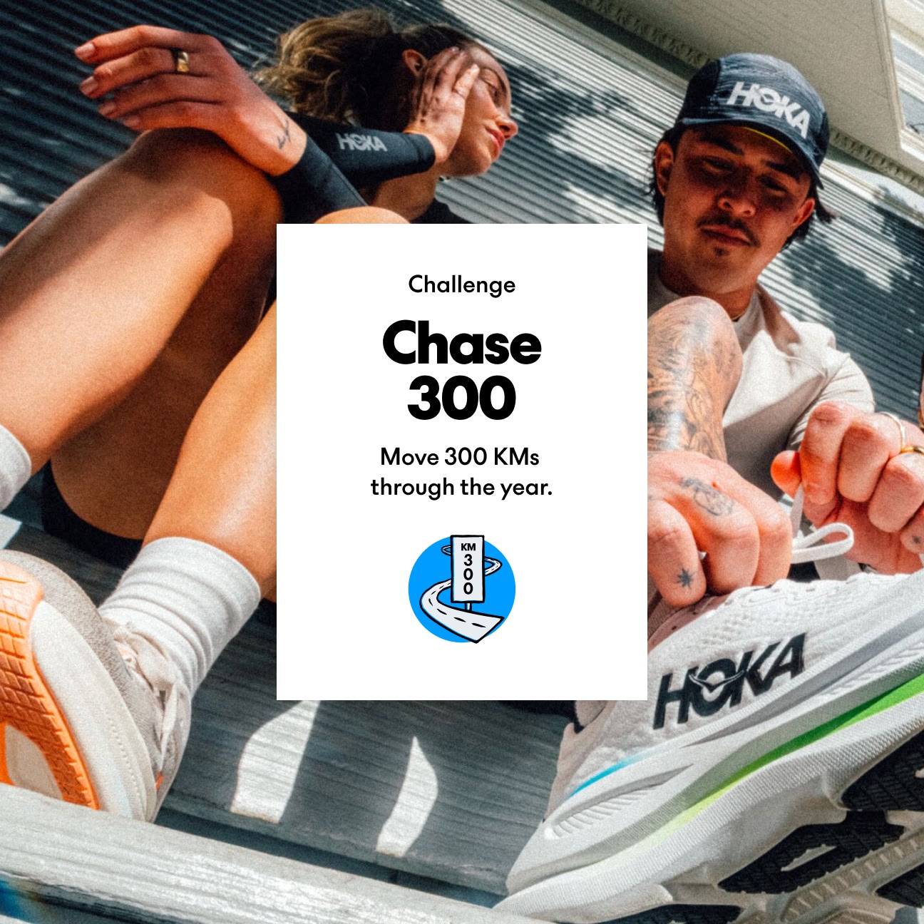 Image showing an example Challenge for HOKA Membership.