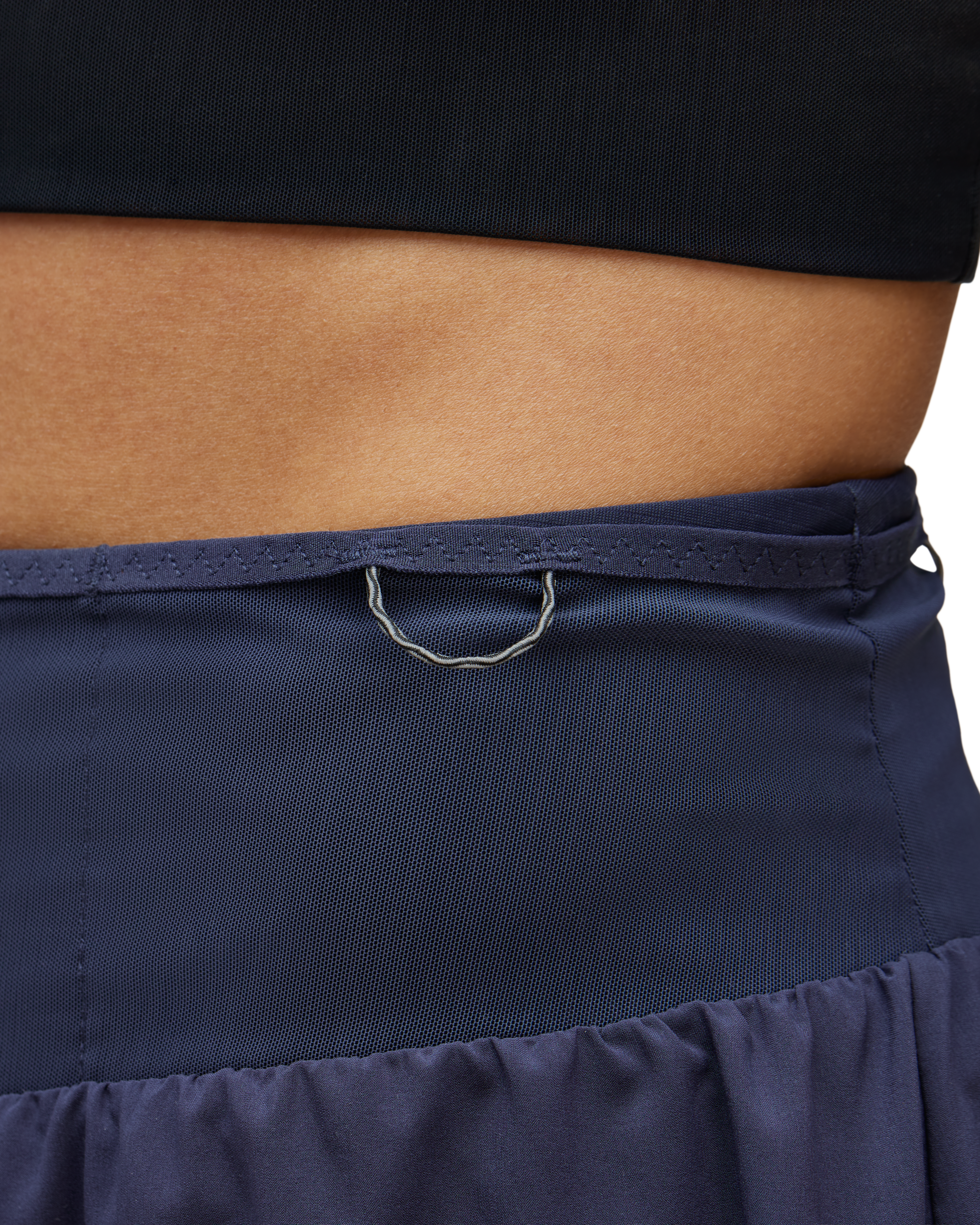Bungee pull tabs store essentials on the fly.