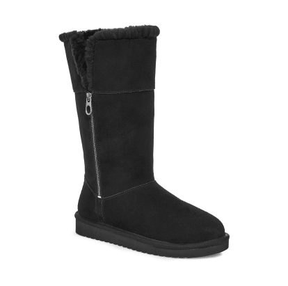 Tall black ugg boots with shop fur