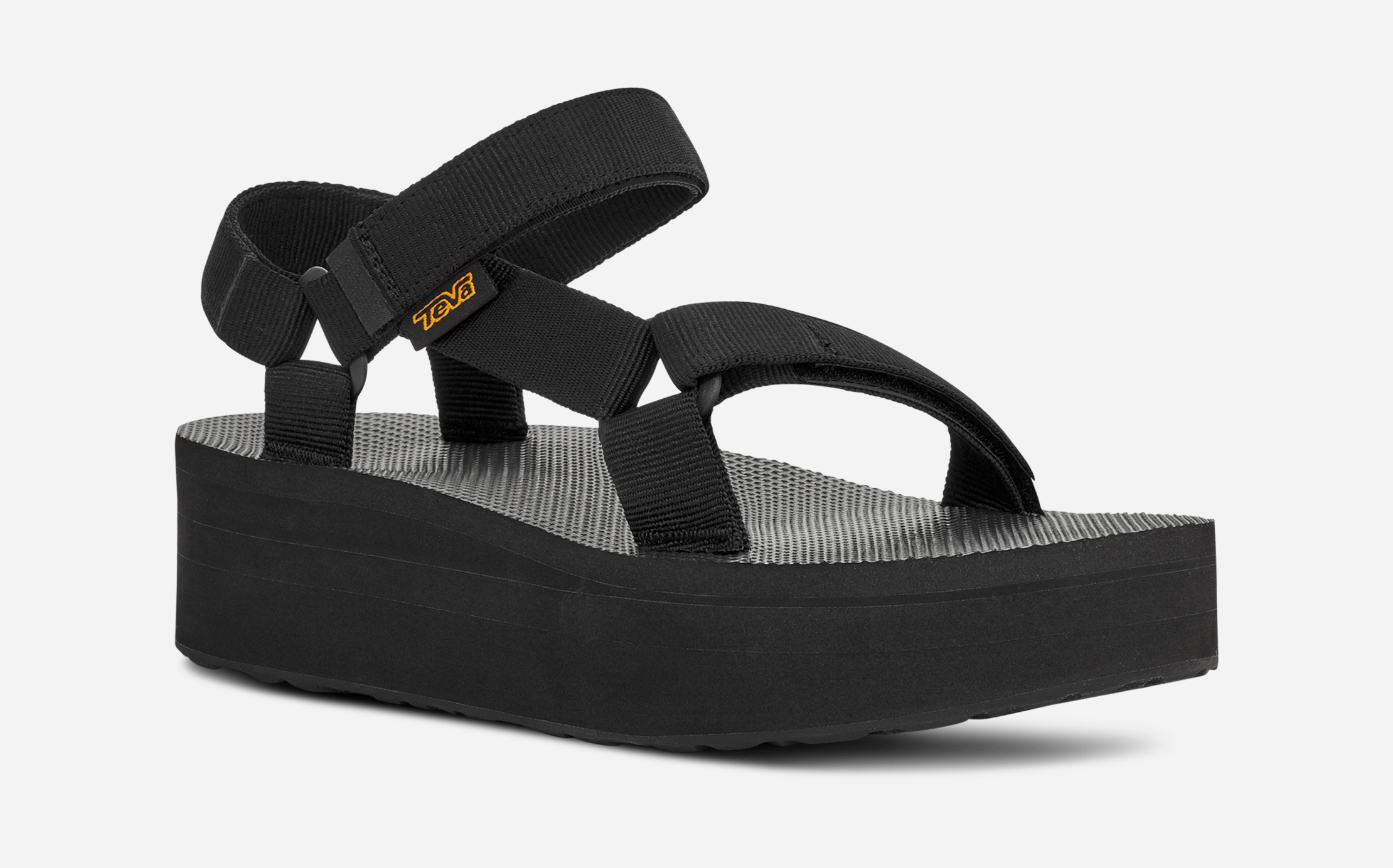 Teva black flatform universal sandals best sale