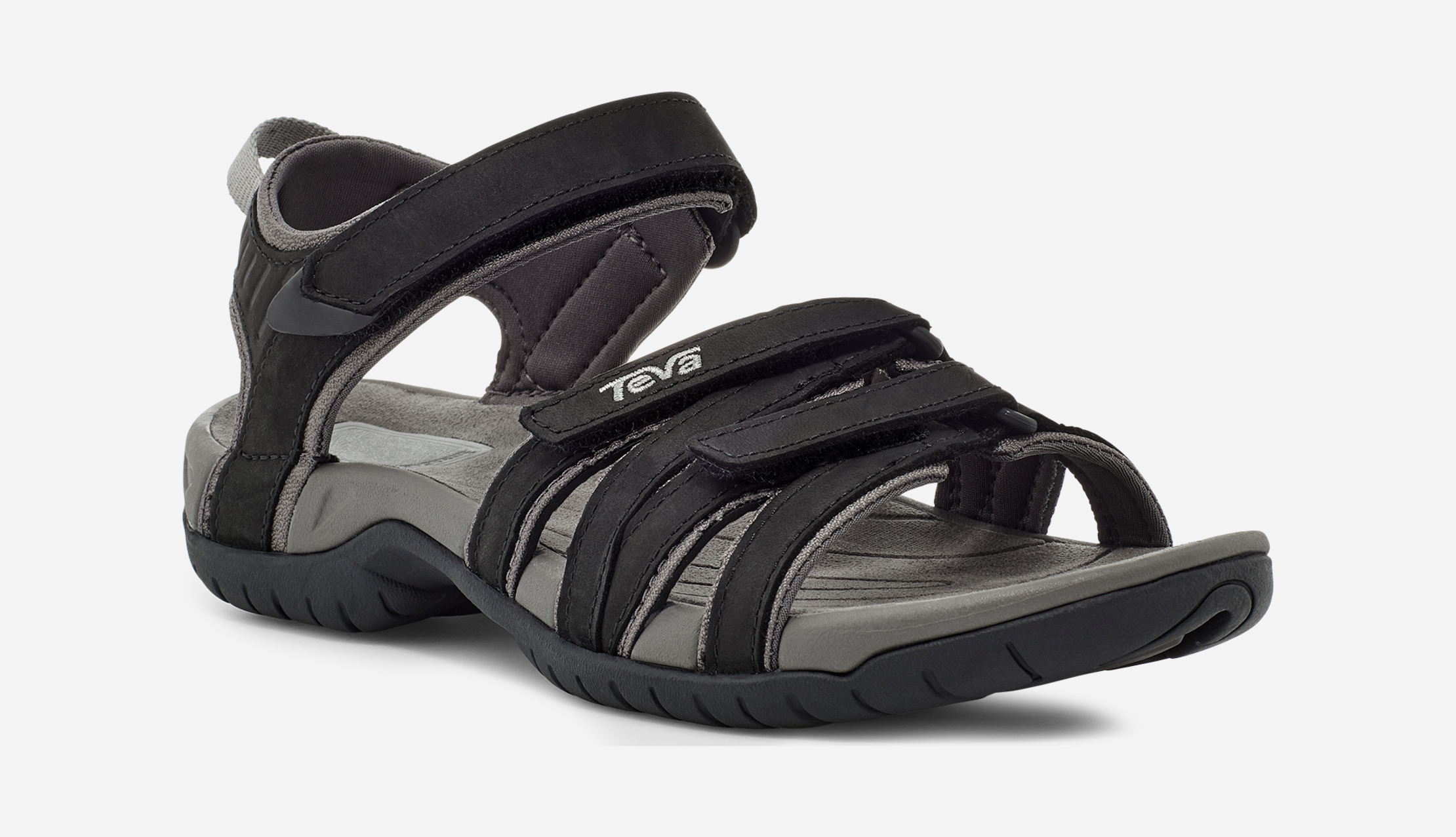 Teva tirra leather black top