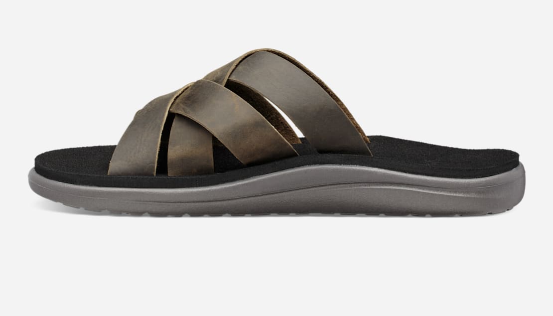 Teva voya slide leather top