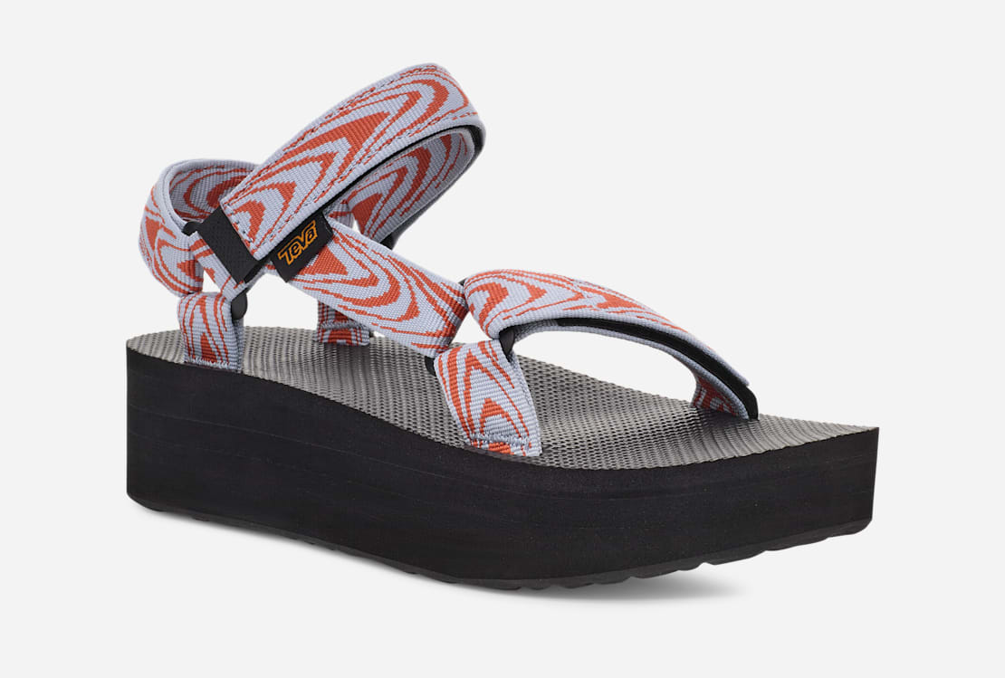 Teva flatform universal chunky sandals in black hotsell