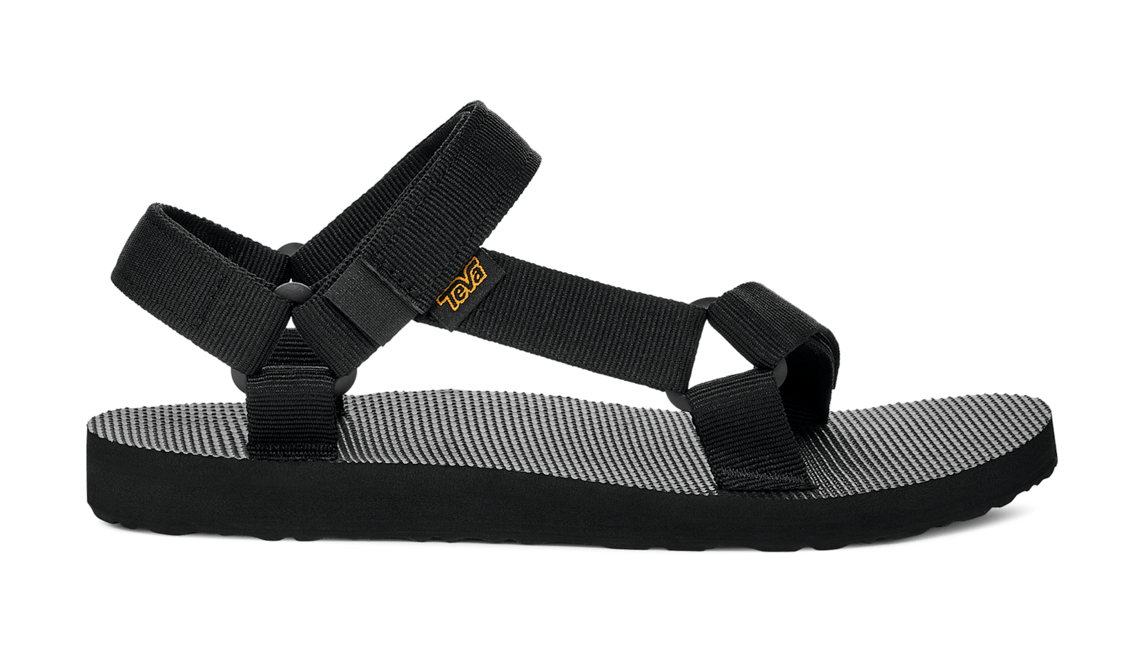 Black leather teva sandals deals