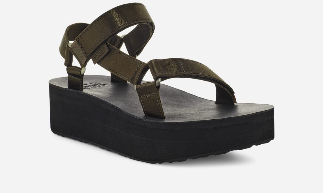 teva flatform satin
