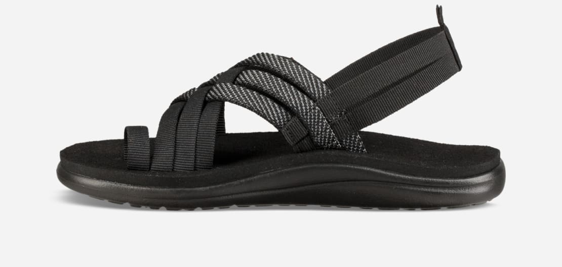 Teva black 2025 strappy sandals