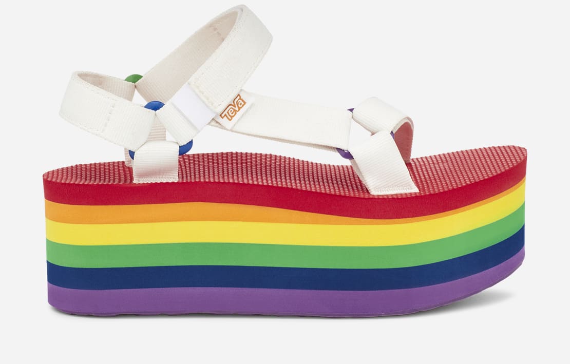 Rainbow pride sandals sales