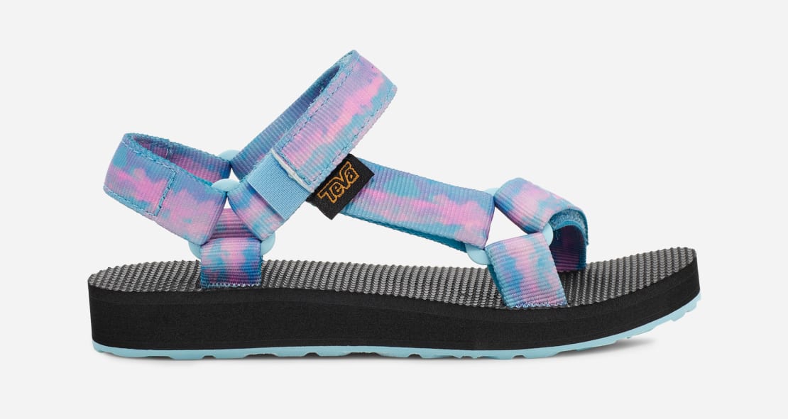 Teva Original Universal Sandali Unisex Per Bambina - Tie-Dye - Chiusura In Velcro, Suola Ammortizzata, Per Gioco E Acqua