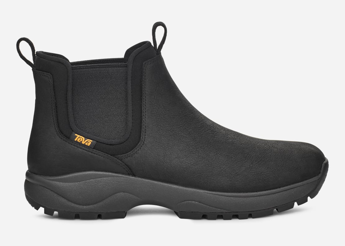 Teva black leather best sale boots