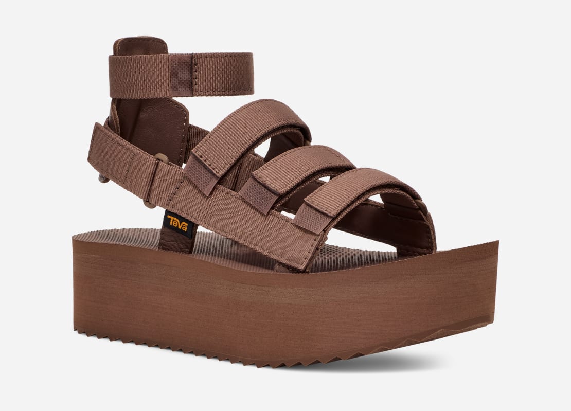 Teva leather cheap flatform sandals