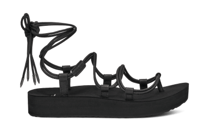 Teva black and white sandals discount