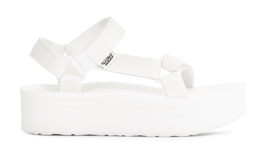 White platform 2024 teva sandals