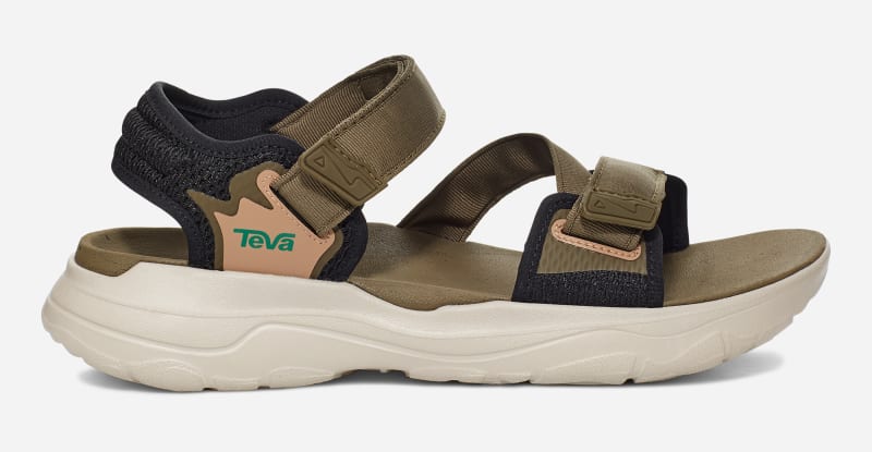 Men's TEVA Zymic Sandals in Dark Olive/Teal Green, Size 13