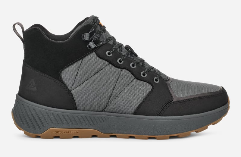 TEVA Men's Ellwood Mid Hiking Shoe in Grey/Black, Size 9.5