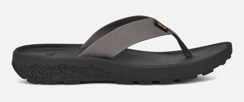 TEVA Men's Hydratrek Water Flip-Flop Sandals in Dark Gull Grey, Size 13