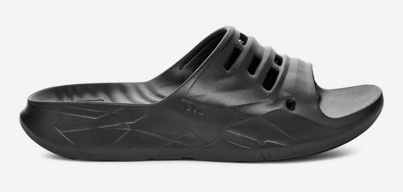 TEVA Men's ApreTrail Slide Sandals in Black, Size M 11/W 13