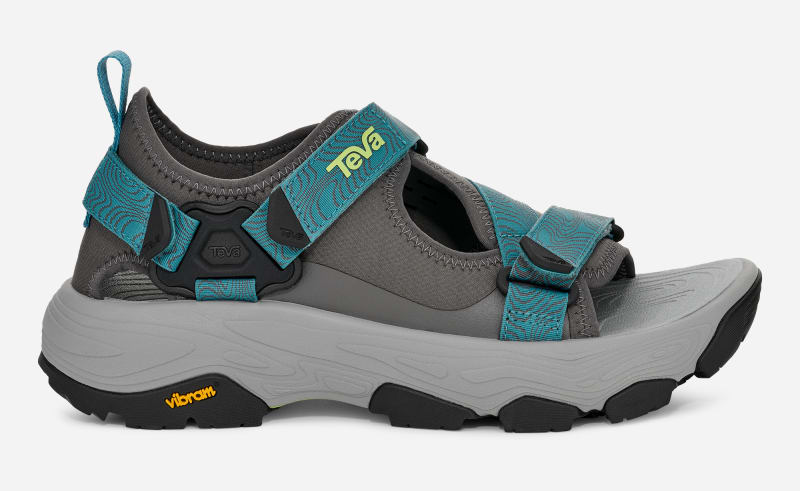 TEVA Men's Grandview Max Hiking Sandal in Dark Gull Grey/Larkspur, Size 8.5