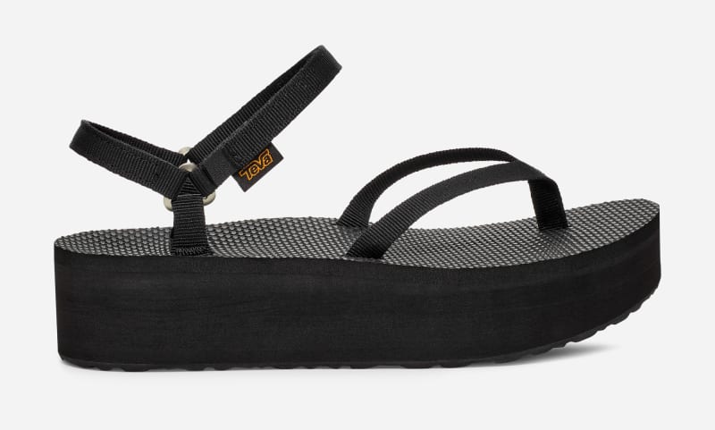 Women's TEVA Flatform Slim Sandals in Black, Size 4