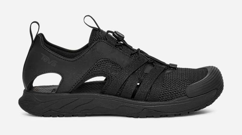 TEVA Women's Hydratrek Closed-Toe Water Sandal in Black, Size 5