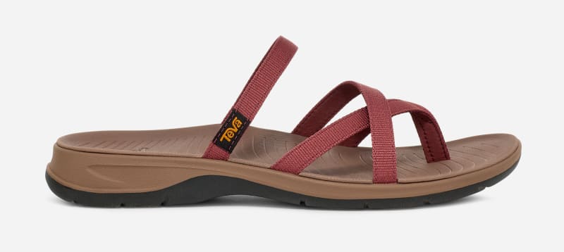TEVA Women's TirraTraveler Flip-Flop Sandals in Mahogany, Size 11