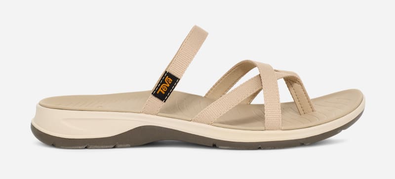 TEVA Women's TirraTraveler Flip-Flop Sandals in White Pepper, Size 9