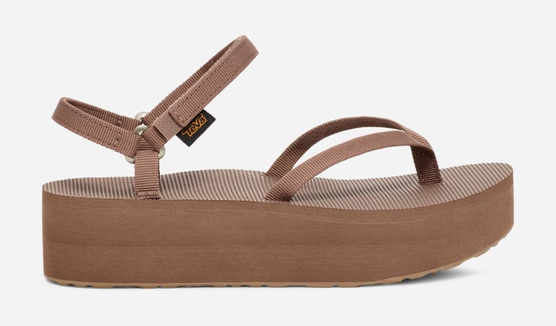 Teva Women's Flatform Universal Slim Sandals, Size 5, Caribou