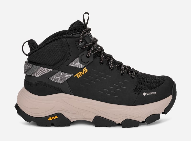 Women's Teva Grandview Max Gore-Tex Hiking Boots In Black, Size 4