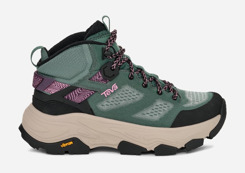 TEVA Women's Grandview Max Vent Hiking Boot in Silver Pine/Eggplant Purple, Size 5