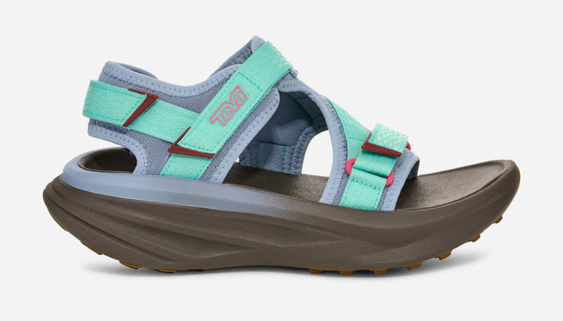 TEVA Women's Aventrail R2T Trail Running Sandal in Pool Blue/Dusty Blue, Size 10.5