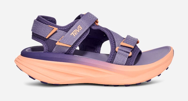 TEVA Women's Aventrail R2T Trail Running Sandal in Thistle/Papaya, Size 10.5