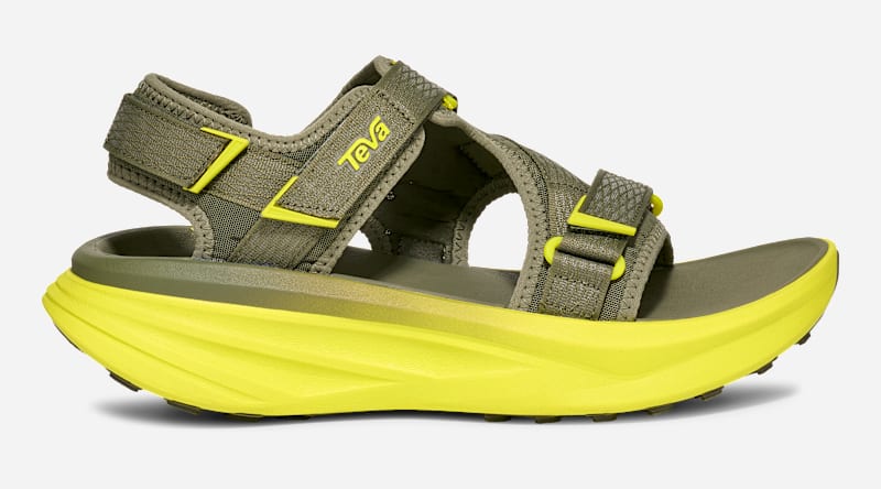Men's Teva Aventrail R2T Trail Running Sandals In Deep Lichen Green, Size 6