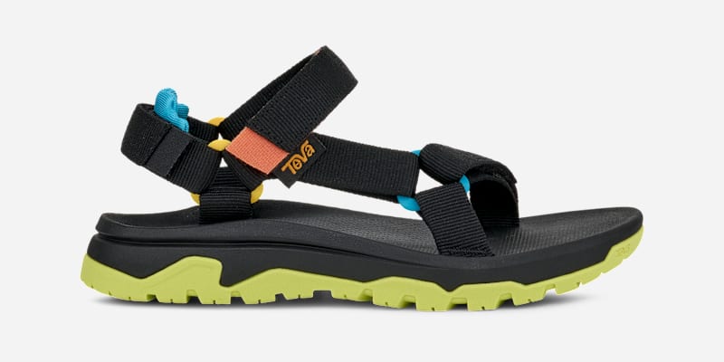 TEVA Kids' Hurricane XLT JR Sandal in Black Multicolor, Size 4