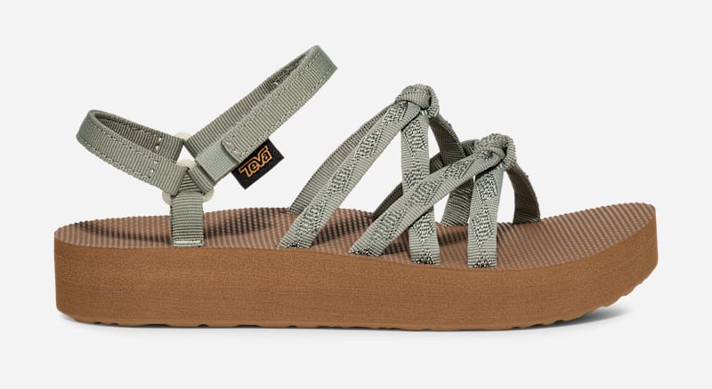 TEVA Women's Midform Kena Slim Sandal in Seagrass Multicolor, Size 12