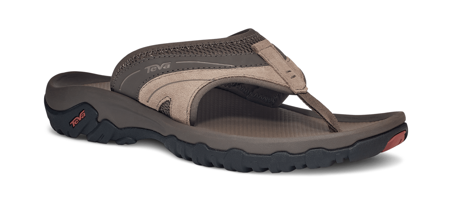 Teva Mens Pajaro Taupe Suede Sport Flip-Flops Sandals 10 Medium (D) BHFO 2196 Amazon.com | Teva Men main image 3