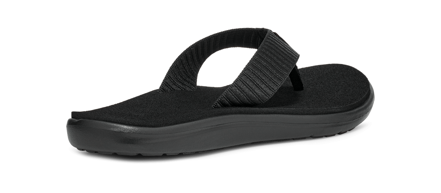 Teva Men’s Black Voya Flip Flop Sandals with Fabric Straps Size 12 Women main image 2