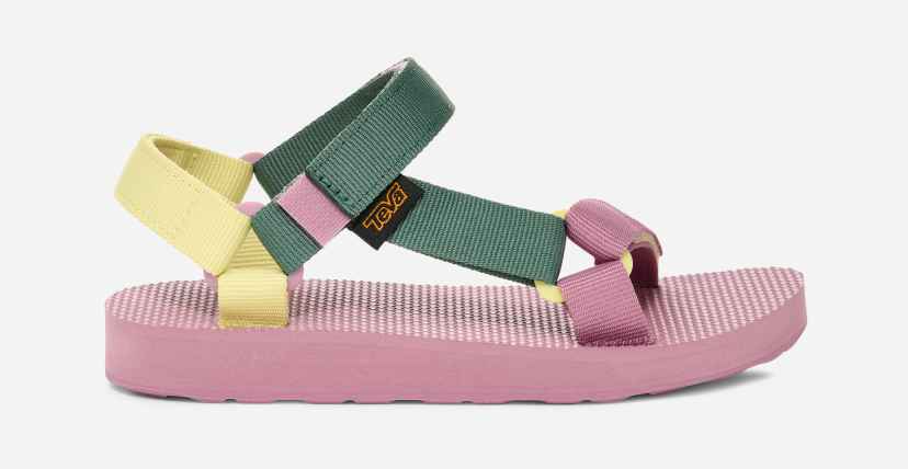 Teva FLATFORM UNIVERSAL LEATHER 1118943 Sandale Metallic Champagne