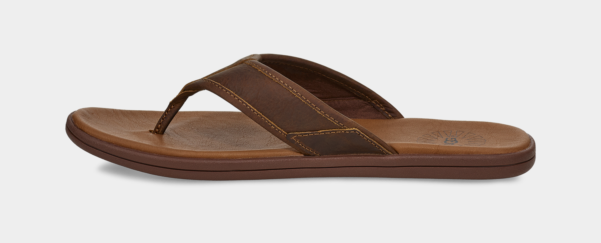 Mens real leather flip flops sales