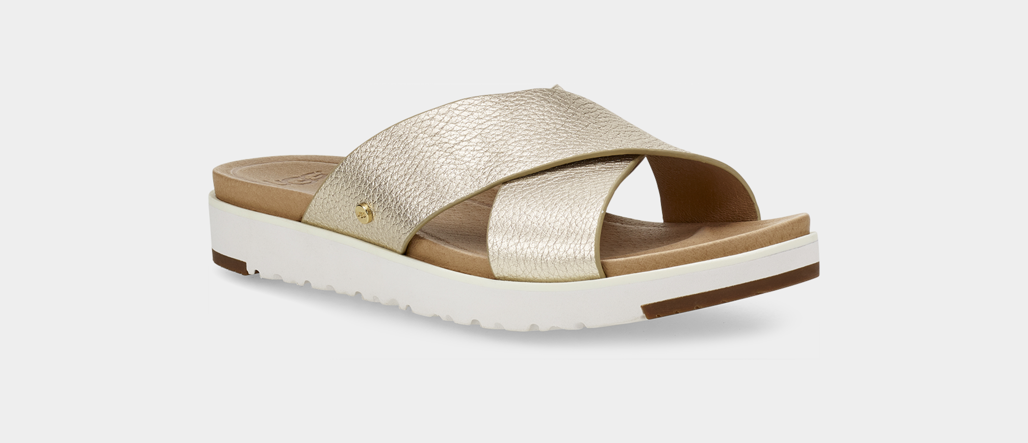 Ugg women's kari metallic flat sandal best sale
