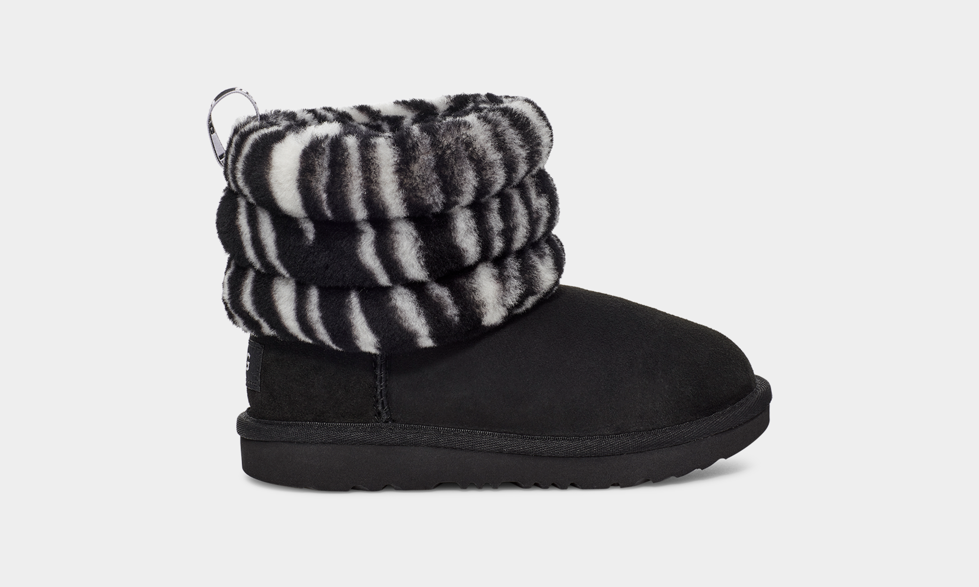 Fluff Mini Quilted Zebra Kids Slipper UGG