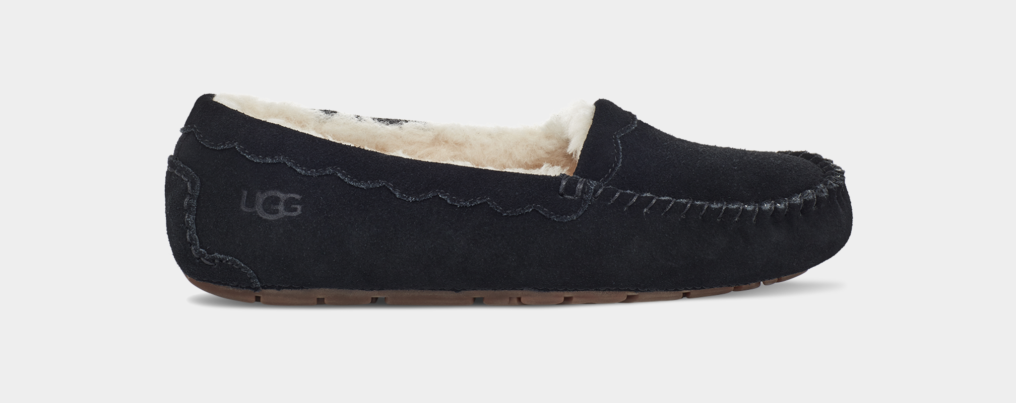 Ugg scalloped suede sales slipper