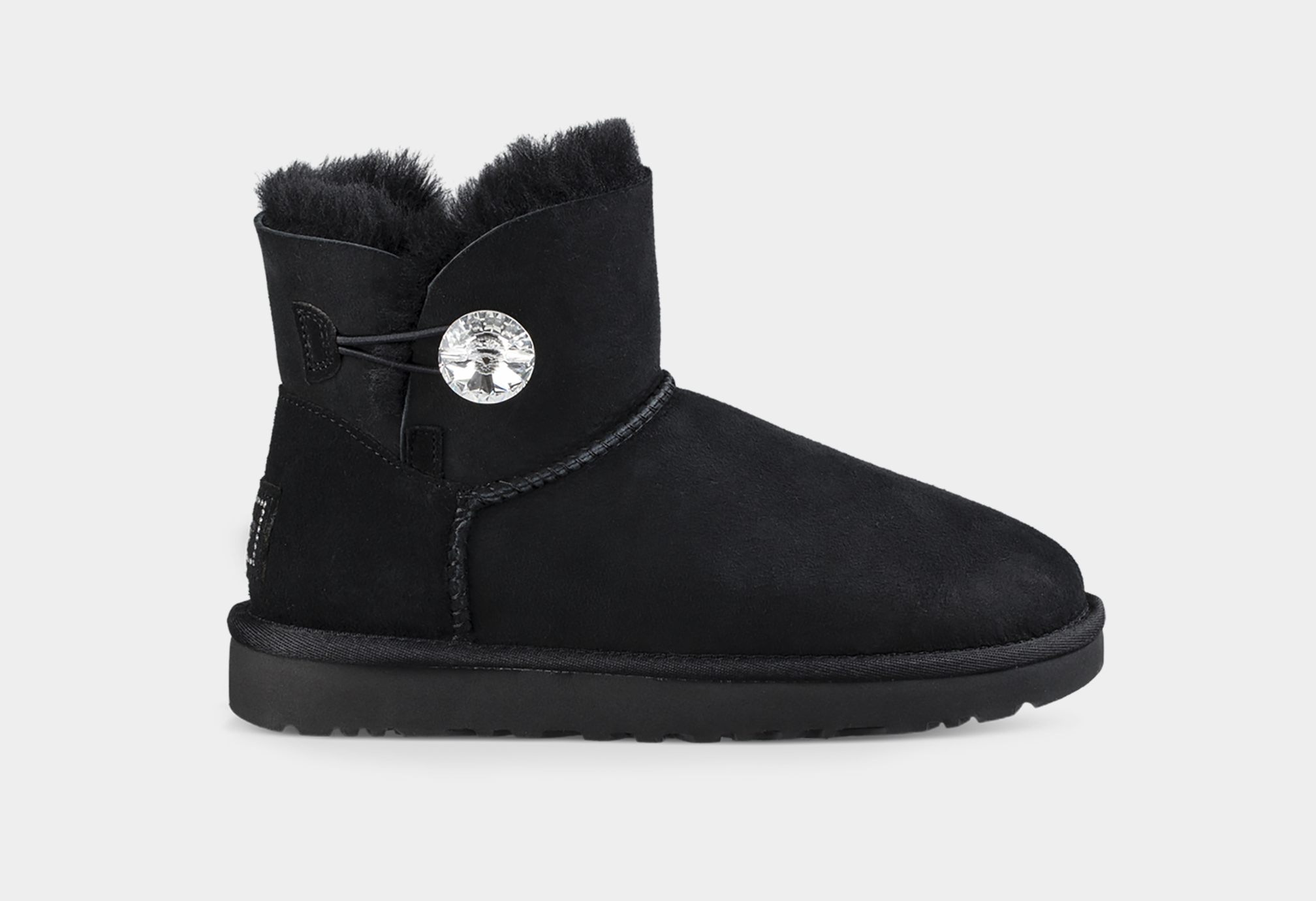 Ugg mini bailey button bling grey best sale