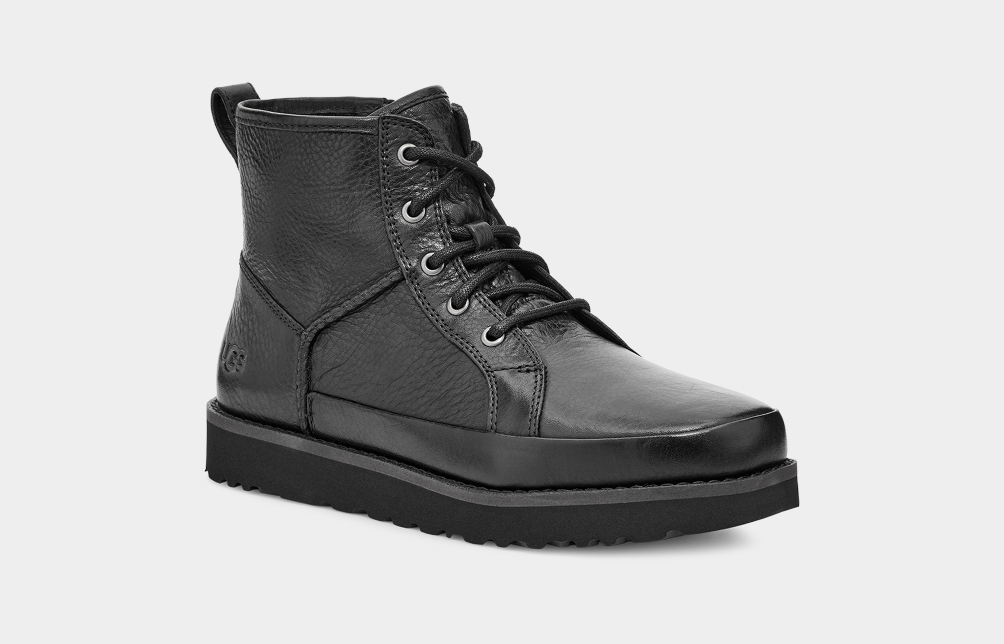 Grey ugg shop boots with laces