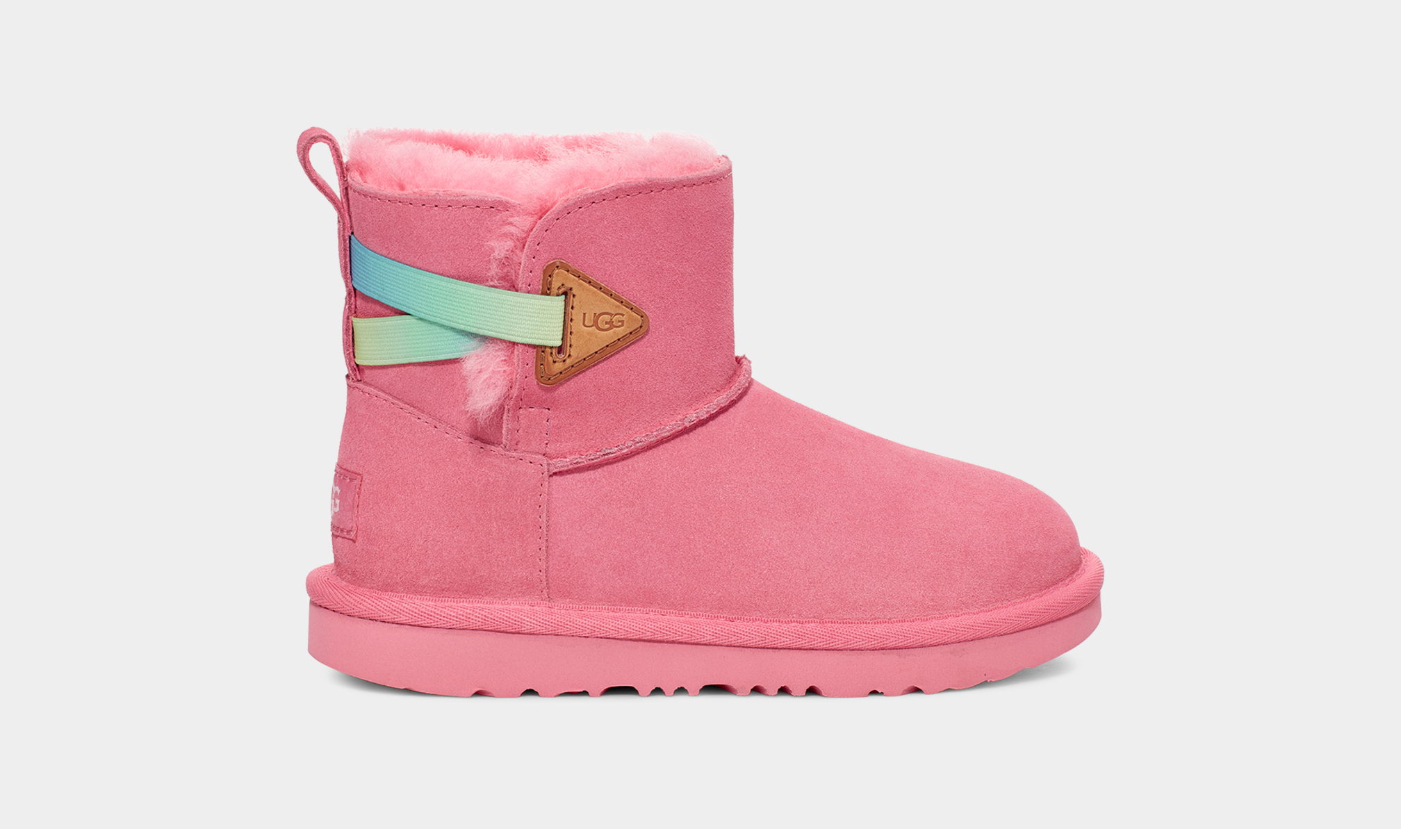 Pink online rainbow uggs